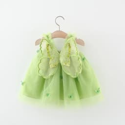 Summer Baby Girls' Princess Party Birthday Dress Sweet Children Clothing Butterfly Wings Fairy Strap Embroidered Mesh 0-3 Y Kid