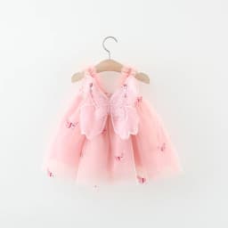 Summer Baby Girls' Princess Party Birthday Dress Sweet Children Clothing Butterfly Wings Fairy Strap Embroidered Mesh 0-3 Y Kid