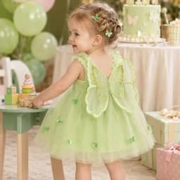 Summer Baby Girls' Princess Party Birthday Dress Sweet Children Clothing Butterfly Wings Fairy Strap Embroidered Mesh 0-3 Y Kid