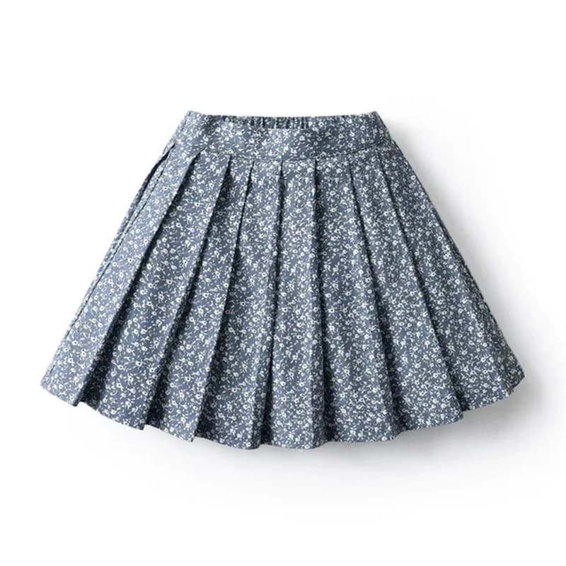 Princess Pleated Skirts for Kid Girls Boutique Children Clothes Holiday Outfits Girls Smocking Floral Dress Skirt Clothing