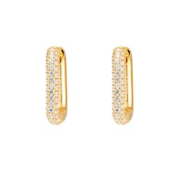CRMYA Gold-color Clip Dangle Hoop Earrings For Women CZ Zircon Enamel Piercing Women's Earrings Set 2023 Jewelry Wholesale