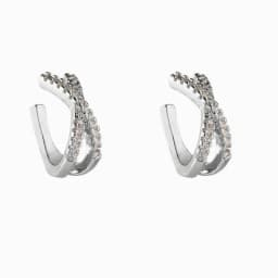 CRMYA Gold-color Clip Dangle Hoop Earrings For Women CZ Zircon Enamel Piercing Women's Earrings Set 2023 Jewelry Wholesale