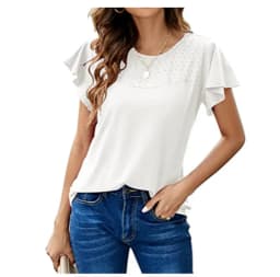 2023 Women Summer New Top Fashion Loose Casual Simple Round Neck Short Sleeve Underlay T-Shirt Loose Versatile Solid Color Top