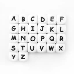 50pcs Letters Beads 12mm Silicone Alphabet Beads English Focal Beads For Jewelry Making Loose Beads DIY Beaded Pen Accessories