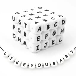 50pcs Letters Beads 12mm Silicone Alphabet Beads English Focal Beads For Jewelry Making Loose Beads DIY Beaded Pen Accessories