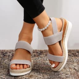 Women's wedge heeled fashion sandals, summer fish mouth loose set foot platform sandals