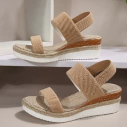 Women's wedge heeled fashion sandals, summer fish mouth loose set foot platform sandals