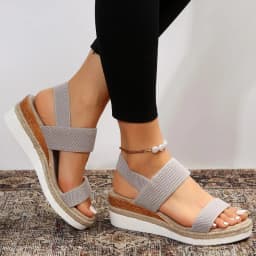Women's wedge heeled fashion sandals, summer fish mouth loose set foot platform sandals