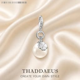 Charm Pendant Pearl & CloverLeaf Women Brand New Trendy 925 Sterling Silver Gift