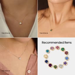 EMANCO 10PCS Stainless Steel Charm Rhinestone Necklace Pendant Fashion Birthstone For Making Jewelry Women DIY Accessories