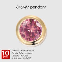 EMANCO 10PCS Stainless Steel Charm Rhinestone Necklace Pendant Fashion Birthstone For Making Jewelry Women DIY Accessories
