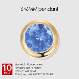 EMANCO 10PCS Stainless Steel Charm Rhinestone Necklace Pendant Fashion Birthstone For Making Jewelry Women DIY Accessories