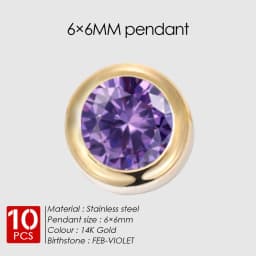 EMANCO 10PCS Stainless Steel Charm Rhinestone Necklace Pendant Fashion Birthstone For Making Jewelry Women DIY Accessories