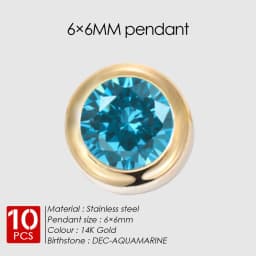 EMANCO 10PCS Stainless Steel Charm Rhinestone Necklace Pendant Fashion Birthstone For Making Jewelry Women DIY Accessories