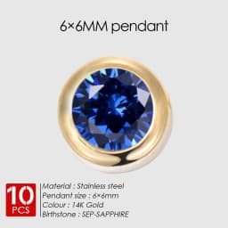 EMANCO 10PCS Stainless Steel Charm Rhinestone Necklace Pendant Fashion Birthstone For Making Jewelry Women DIY Accessories
