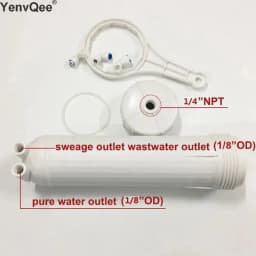 3012 RO Membrane Housing for 3012-400 gpd/3012-600gpd Reverse Osmosis  With All Fittings Reverse Osmosis Membrane Housing
