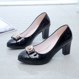 Women Dress Shoes Patent Leather high Heel Pumps Fashion Shoes Pointed Toe Slip on Office Ladies Shoes Zapatos Black Women Shoes