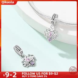 925 Silver DIY Beads Romantic Classical Series Guardian Flower Pendant Fit pand 3mm Original Bracelet For Women Jewelry Gift New