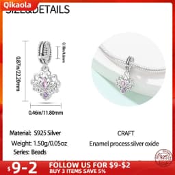 925 Silver DIY Beads Romantic Classical Series Guardian Flower Pendant Fit pand 3mm Original Bracelet For Women Jewelry Gift New