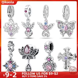 925 Silver DIY Beads Romantic Classical Series Guardian Flower Pendant Fit pand 3mm Original Bracelet For Women Jewelry Gift New