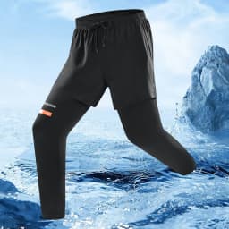 【 S-9XL 】 Fake two-piece quick drying sports pants, running fitness basketball tight and breathable men's and women's jumpsuit