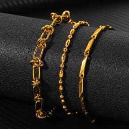 Stainless Steel Bracelet 3 Pieces Popular Creative Knotted Rhombic Chain Fine Bracelet For Women Jewelry Unusual Gift New Senior