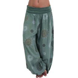 Women's Fashion Hot Selling Long Pants Harlan Casual PantsDigital Printing Long Wide Leg Pants Women's Yoga Long Pants