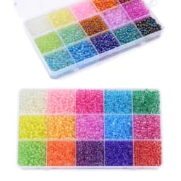 15 Grids Set Box 2 3 4mm Millet Beads Glass Loose Beads For Jewelry Making Diy Bracelets Necklace Hand Woven Decorative Supplies
