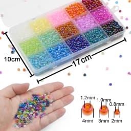 15 Grids Set Box 2 3 4mm Millet Beads Glass Loose Beads For Jewelry Making Diy Bracelets Necklace Hand Woven Decorative Supplies