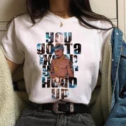 TUPAC Streetwear Harajuku T Shirts Women Harajuku Top Tees Female T-shirt Hip Hop Rapper Graphic Printed Casual Tshirt Clothes