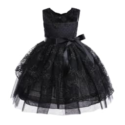 Girls New Wednesday Black Lace Hollow Sleeveless Gothic Mesh Dress Halloween Christmas Makeup Ball Cosplay Dress