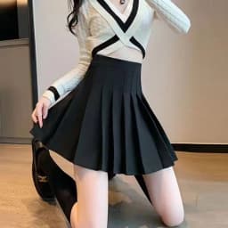 Women's Pleated Skirts Summer High Waist Zipper Dancing Skirt Y2k JK Sweet Girl Mini Skirts Black Student A Line Shorts Fashion