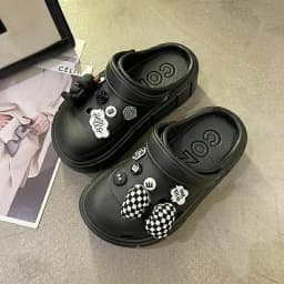 6cm DIY Platform Slippers Summer Women's Sandals Wedges Ladies Outdoor Clogs Thick Street Beach Slides Girls Garden Shoes