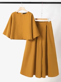 Fashion Summer 3/4 Sleeve Blouse Trousers Suits ZANZEA Stylish Women Wide Leg Pants Sets 2PCS Casual Outifits Work OL Tracksuit