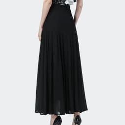Summer Chiffon Pleated Skirt High Waist Slim A-line Skirt Women High Quality Elegant Over-the-knee Slit Ladies Long Skirt Party