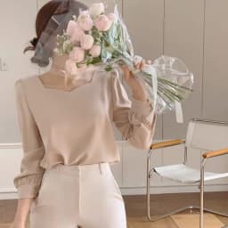 Autumn Puff Sleeve Simple Shirts Spring Square Collar Women Blouse 2026 Elegant Casual Loose Tops Fashion Ladies