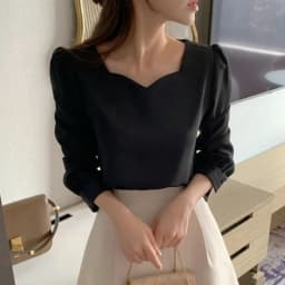 Autumn Puff Sleeve Simple Shirts Spring Square Collar Women Blouse 2026 Elegant Casual Loose Tops Fashion Ladies