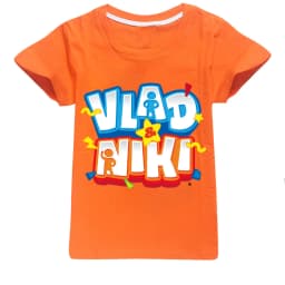 Children Cute Vlad Niki Clothes Kids Summer Fashion T-shirt Baby Boys Cartoon Tshirts Toddler Girls Short Sleeve Casual Tops