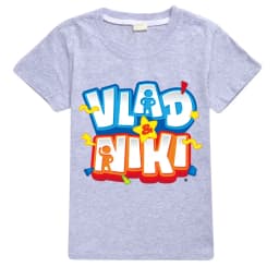 Children Cute Vlad Niki Clothes Kids Summer Fashion T-shirt Baby Boys Cartoon Tshirts Toddler Girls Short Sleeve Casual Tops