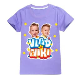 Children Cute Vlad Niki Clothes Kids Summer Fashion T-shirt Baby Boys Cartoon Tshirts Toddler Girls Short Sleeve Casual Tops
