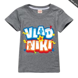 Children Cute Vlad Niki Clothes Kids Summer Fashion T-shirt Baby Boys Cartoon Tshirts Toddler Girls Short Sleeve Casual Tops