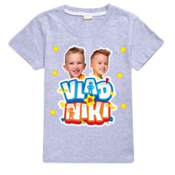 Children Cute Vlad Niki Clothes Kids Summer Fashion T-shirt Baby Boys Cartoon Tshirts Toddler Girls Short Sleeve Casual Tops