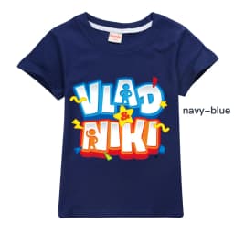 Children Cute Vlad Niki Clothes Kids Summer Fashion T-shirt Baby Boys Cartoon Tshirts Toddler Girls Short Sleeve Casual Tops