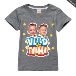 Children Cute Vlad Niki Clothes Kids Summer Fashion T-shirt Baby Boys Cartoon Tshirts Toddler Girls Short Sleeve Casual Tops