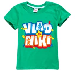 Children Cute Vlad Niki Clothes Kids Summer Fashion T-shirt Baby Boys Cartoon Tshirts Toddler Girls Short Sleeve Casual Tops