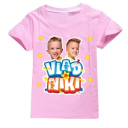 Children Cute Vlad Niki Clothes Kids Summer Fashion T-shirt Baby Boys Cartoon Tshirts Toddler Girls Short Sleeve Casual Tops