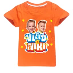Children Cute Vlad Niki Clothes Kids Summer Fashion T-shirt Baby Boys Cartoon Tshirts Toddler Girls Short Sleeve Casual Tops