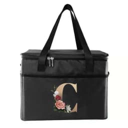 Thermal Bag Portable Lunch Bags Insulated Cooler Bag Food Bento Bags Printing Gold Letter Series Travel Picnic Storage Ice Bags