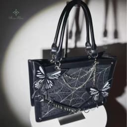 Y2K Labyrinth Butterfly Spider Web Letter Chain Handbags DIY Transparent Ita Bag Lolita Gothic Tote Vintage Fashion Shoulder Bag