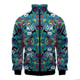 New Funny Graffiti Pattern 3D Jacket Men Women Harajuku Hip Hop New Style Coat Casual Stand Collar Zipper Sweatshirt Jacket Top
